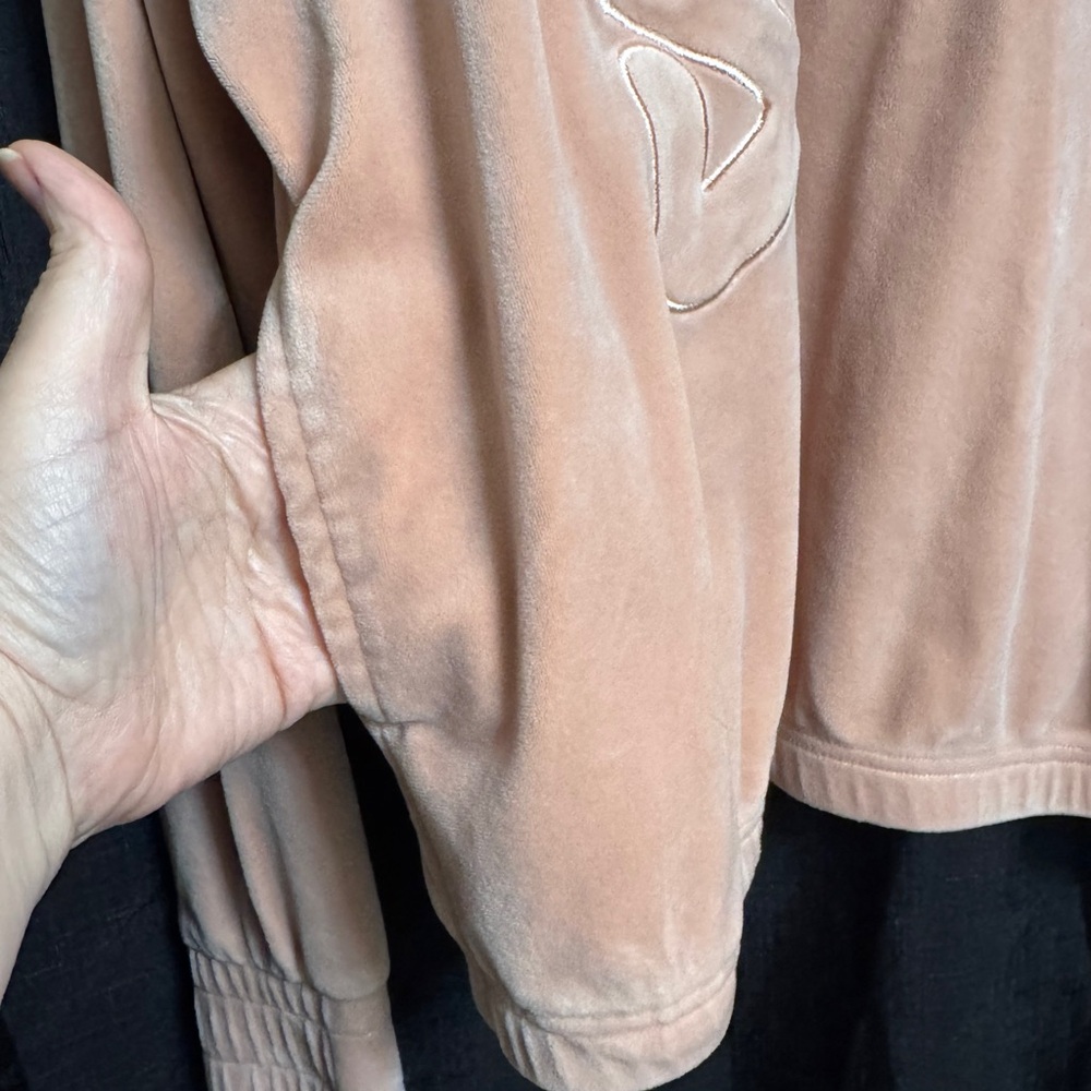 FILA Mauve Peach Pink Half-Zip Hoodie. COMFY - Picture 8 of 15